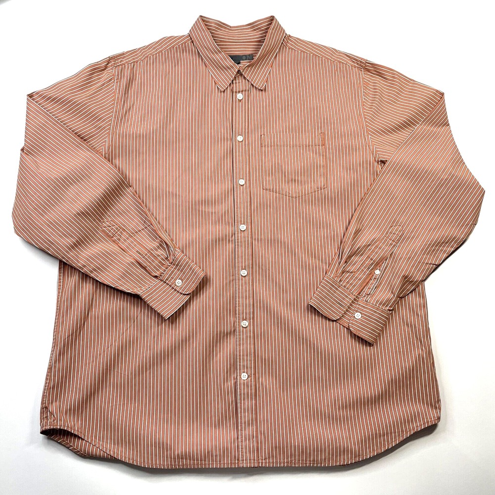 OLD NAVY MENS LONG SLEEVE BUTTON UP STRIPED SHIRT XXL 2XL